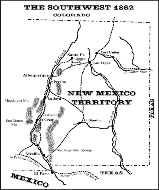 Map of the New Mexico Territory 1862
